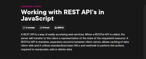 Working with REST API's in JavaScript 2022